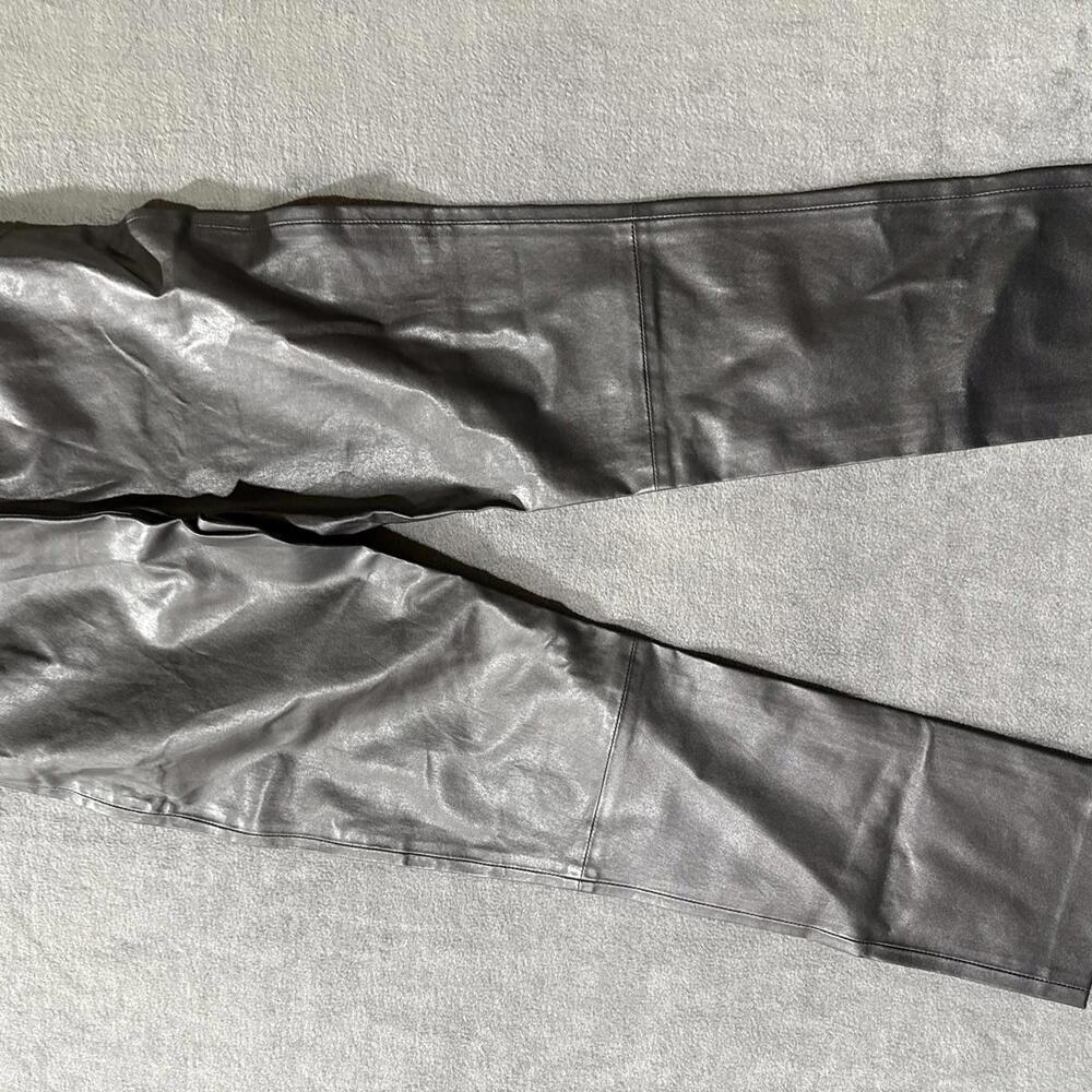 Rebecca Minkoff Women's Black Leather Poppy Leggings - Size M - Picture 3 of 6